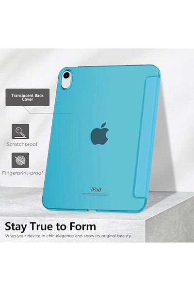 REDz Accessories Flip Protective Case for iPad Mini 6/7, Book Model, Foldable, Light Blue