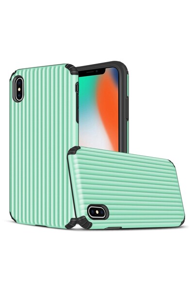 REDz Accessories Husă Travel Box, compatibilă cu iPhone XR, verde, protectoar...