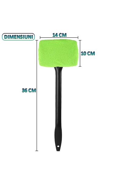NEXTLY Stergator Parbriz/luneta/geamuri Auto Din Microfibra , Cap Rotativ La 180°, Laveta