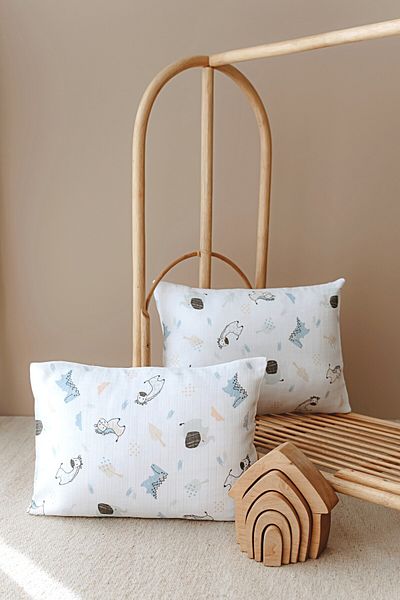 ESTİ Baby 2 Pieces Patterned Muslin Baby / Child Pillow Case 100% Cotton 45X35 cm