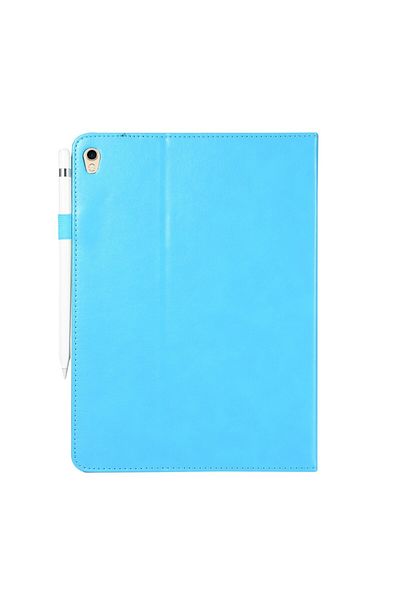 REDz Accessories Case for iPad 11 Pro 12.9 inch (2018), blue, eco-leather, with stand and slots, Top grain