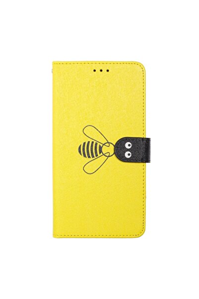 REDz Accessories Калъф с флип капак, Съвместим с Samsung M30, жълто-черен, ди...