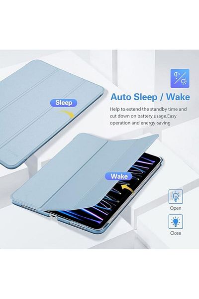 REDz Accessories Flip Case for Apple iPad Pro 11, Air 11, Air 4/5, Book Protection, Viewing Stand, Blue