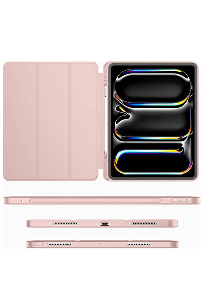 REDz Accessories Θήκη βιβλίου με βάση για στυλό για Apple iPad Pro 11" (2018-2022), Πλήρης προστασία, πτυσσόμενη, ροζ