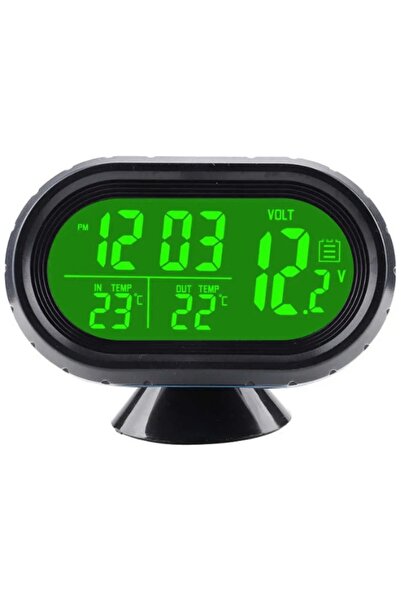 Techmaster Araba Araç Oto Çok Fonksiyonlu Termometre Saat Voltmetre Vst7009