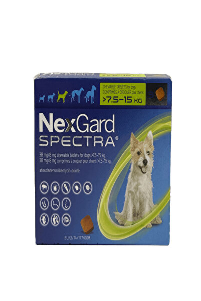 NEXGARD أقراص سبيكترا 3 للمضغ للكلاب 7.5 كجم - 15 كجم