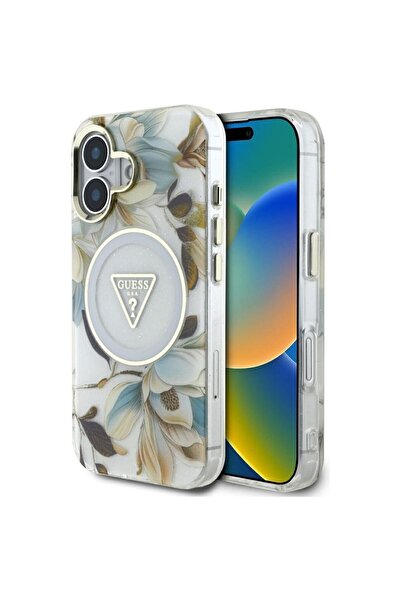 REDz Accessories Θήκη Guess για iPhone 16, Συμβατή με Magsafe, Μοντέλο IML Με...