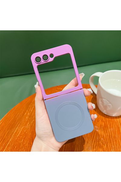 REDz Accessories EliteMatte Case, Magsafe, Compatible with Samsung Z Flip 5, Full cover, Gradient, Purple-Gray