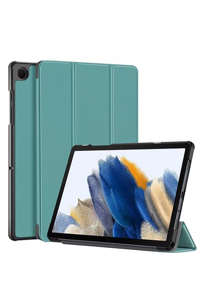 REDz Accessories Shockproof Protective Case for Samsung Galaxy Tab A9, Leather look, Foldable, Green
