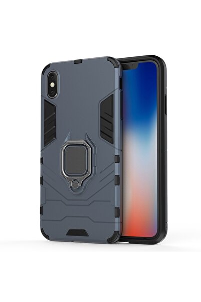 REDz Accessories Carcasă model hexagonal, compatibilă cu iPhone XS Max, bleum...