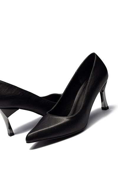 Dedos Women's Pointed Wrinkled Royal Thick High Heeled Stiletto Shoes 225