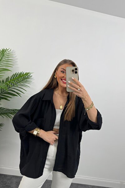 çınarr butikk Basic Salaş Düşük Omuz Gömlek