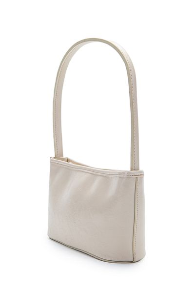 minebag Geantă de umăr damă Baguette din piele artificială Blanca Crem