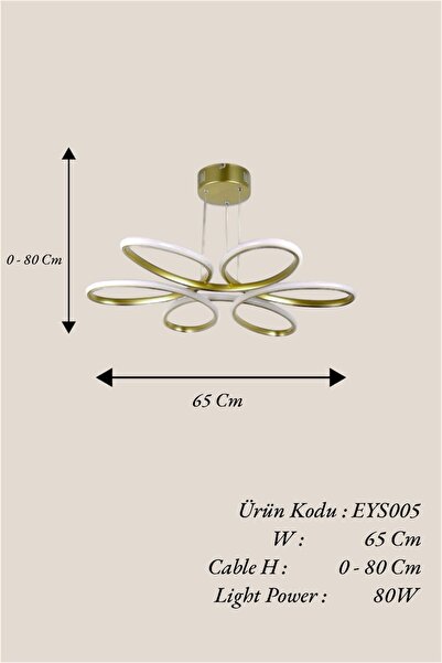 EYSHOP Modern Eskitme Papatya Üç Renk Beyaz/sarı/günışığı Led Avize