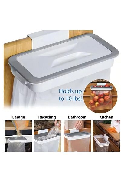 Generic Goldedge Hanging Trash Bag Holder White 10centimeter