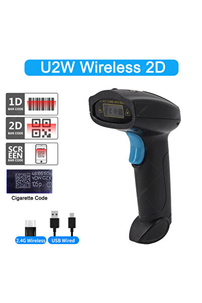 Choice U2W Wireless 2D Portable U2 wired 2D U2W 2D Wireless Barcode Scanner Reader U2B Handheld Bluetooth Q