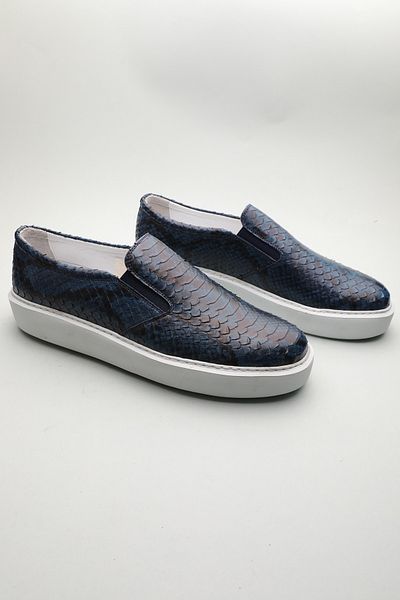 Gondol Loafer clasic pentru bărbați din piele naturală Blue Snake 46 ttx. 601199