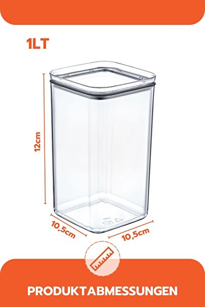 Ginza Maison 1 LT SQUARE STORAGE CONTAINER WITH LID 3 PIECES