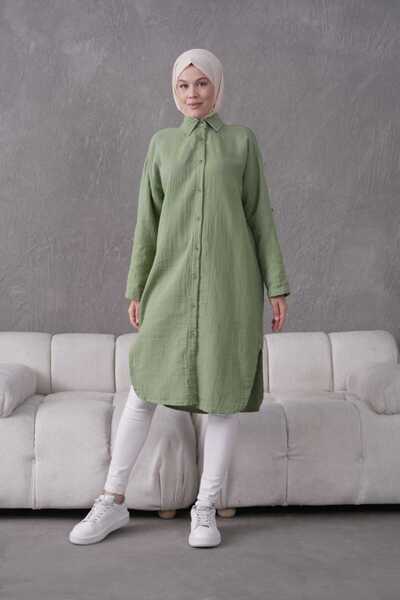 QAWWA Kadın Tesettür Keten Bluz & Tunik