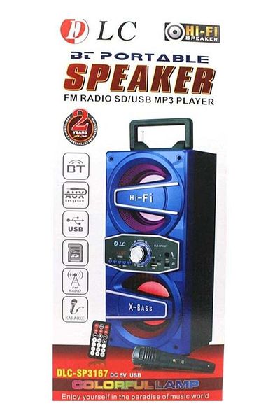 DLC Bt Portable Speaker Fm Radio Sd Usb Mp3 Sp3167