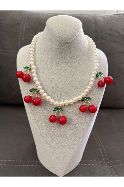 Home Kiraz Charmlı Suni İncili Kolye