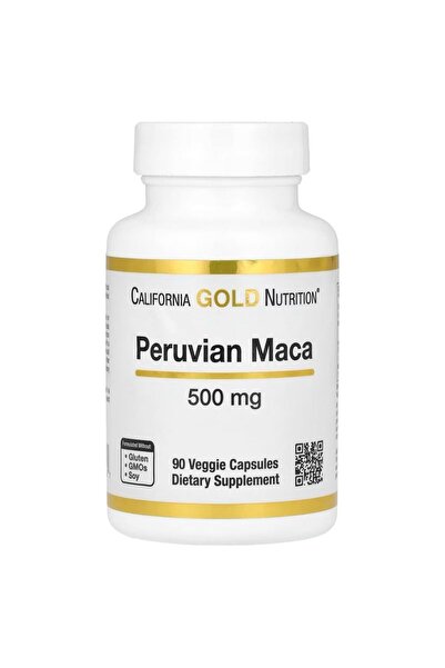 California Gold Nutrition Peruvian Maca california 500 Mg. 90 Kapsül