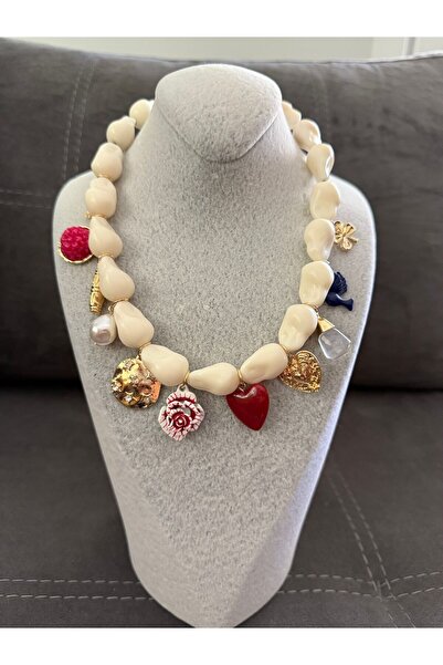 Home Charm Detaylı Suni İncili Kolye