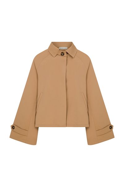 Merve DAĞLI Marlow Mini Camel Trench Coat