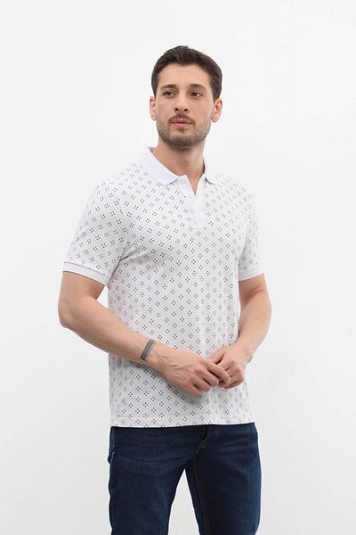 MARKAPIA Ανδρικό μπλουζάκι με σχέδιο Domino Polo Neck - 100% βαμβάκι