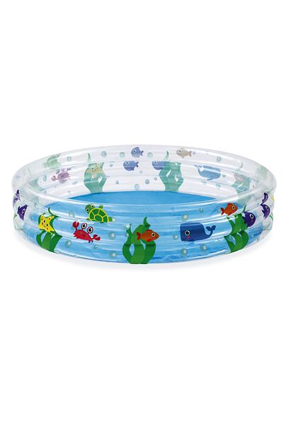 zola Inflatable children's pool, round, sea animals, 152x30 cm