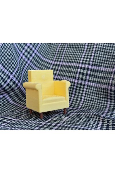 CharmFancy 1/12 Scale Sofa Single Seat Chair Miniature Diorama Ware Accessory