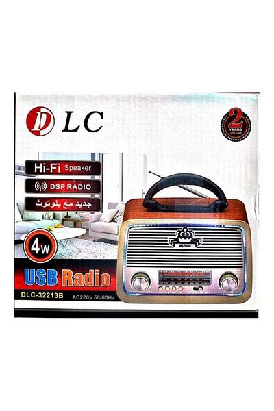 DLC Mini Bluetooth Radio Speaker Brown/Black/Silver