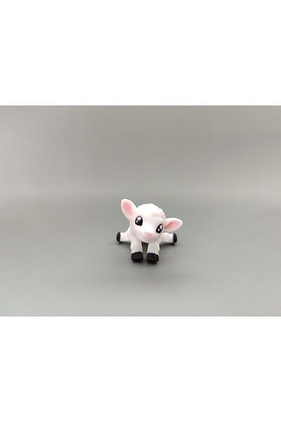 Minikbahcem Cute Lamb Figure – 3D Toy with Movable Joints