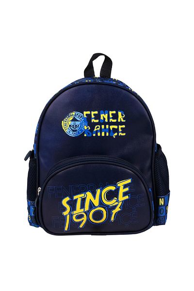Fenerbahçe Faux Leather Kindergarten Bag - Licensed Logo Printed Steel Thermos