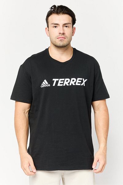adidas Men Regular Fit Short Sleeve Terrex Outdoor T-shirt, Black