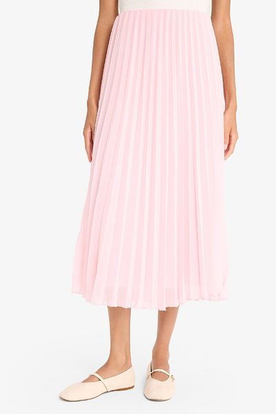DeFacto A-Line Regular Waist Pleated Chiffon Midi Skirt F1524Ax25Sp