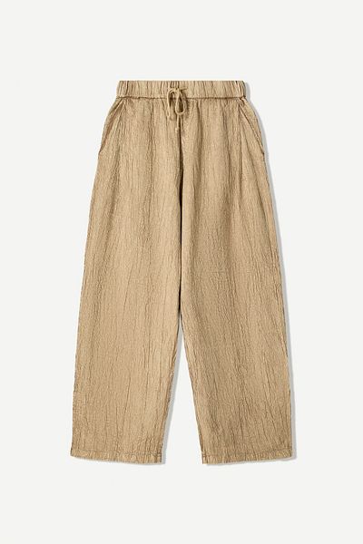 Bershka Wide-leg pleated trousers