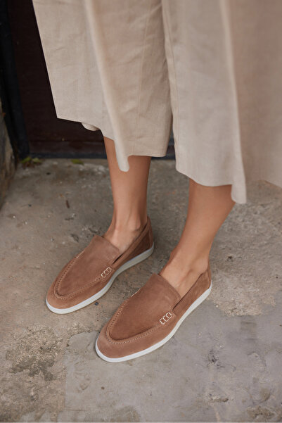 ANGELİNA JONES PANTOFI LOAFER DE PIELE DE PIELE REALĂ NUDE AMOR WOMEN'S HOLD