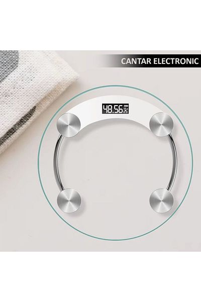NEXTLY Cantar Electronic Corporal Si Obiecte De Peste 200g , Sticla Securizata, Oprire Automata