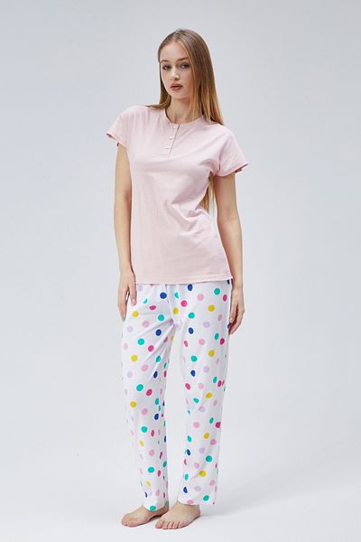M MOONCOVER Women's Pajama Set 100% Cotton Combed Fabric