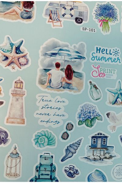 SooPRINT Hello Summer Sticker Collection - 15 X 23 cm Create Wonders on Any Surface!