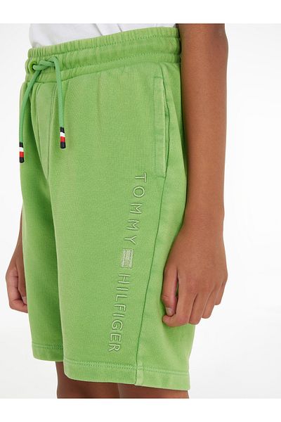 Tommy Hilfiger Boys Spring Lime Tonal Logo Sweatshorts