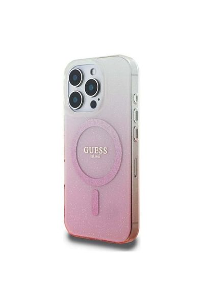 Guess IPhone 16 Pro Max IML Glitter Gradient MagSafe Case, Guess - Pink
