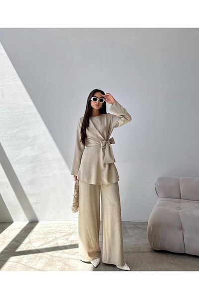 Swan Woman Aerobin Beige Set