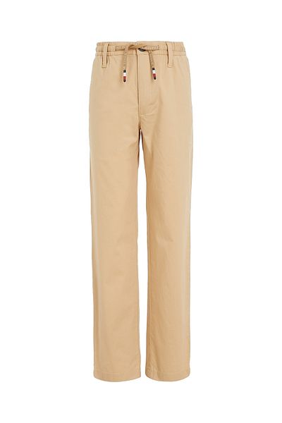 Tommy Hilfiger Boys Brown Poplin Comfort Woven Pants