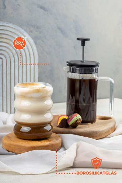 Ginza Maison French Press And Knocked Model Glass