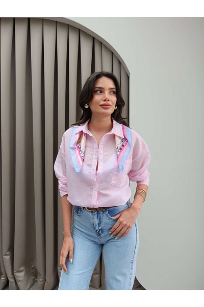 ESRAHELVACI Cămașă cu model de linie cu buzunar