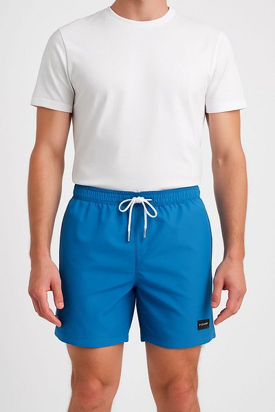 MARKAPIA Men's Pocketed Mesh Water Patterned Swim Shorts