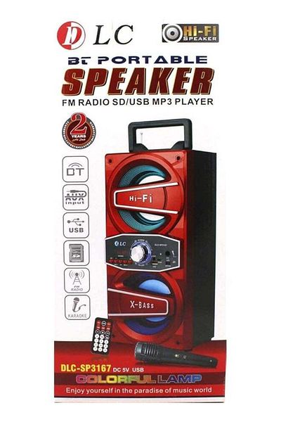 DLC Portable Bluetooth Wireless Speaker Fm Radio Sd Usb Mp3 Player