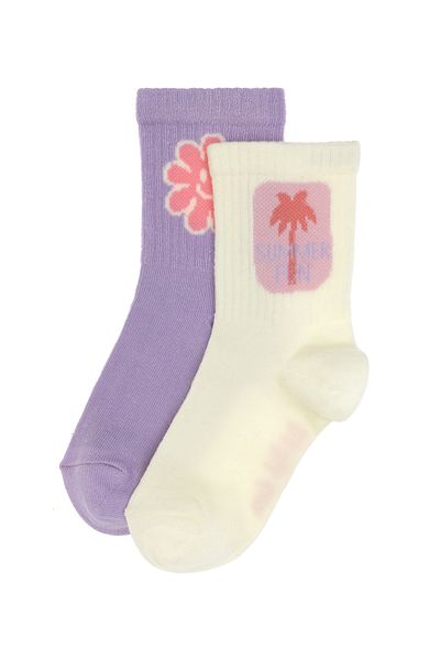 U.S. Polo Assn. Girl's Lilac Socks 50311328 -Vr034